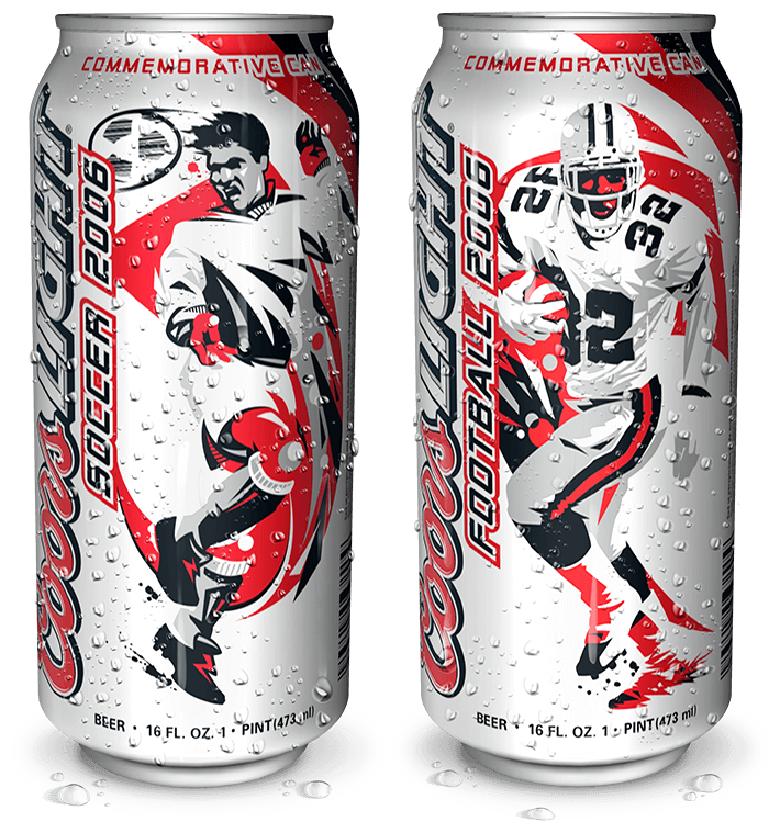 Coors Light beer Can design Illustration