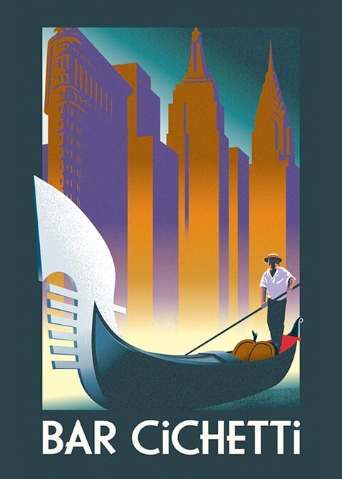 JL Design Group LLC Bar Cichetti Restaurant Brand Illustration Image
