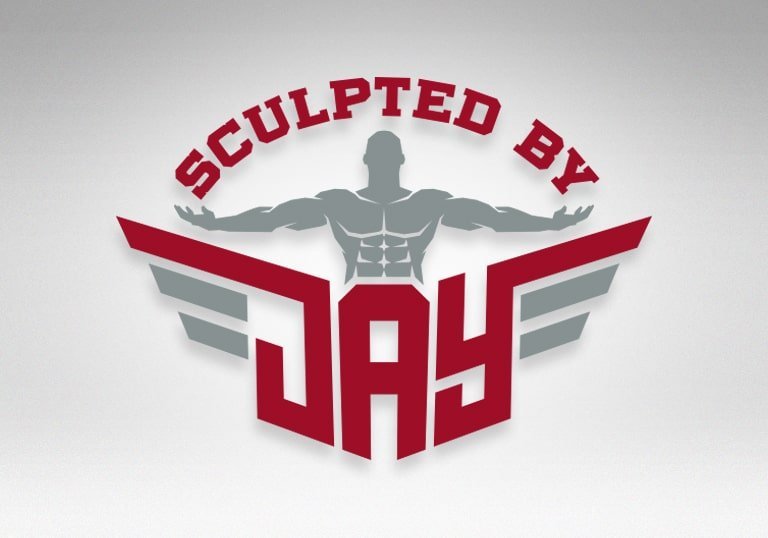 Sculpted by Jay fitness logo design