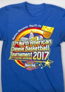 North American Chinese Basketball 2017 tee shirt design