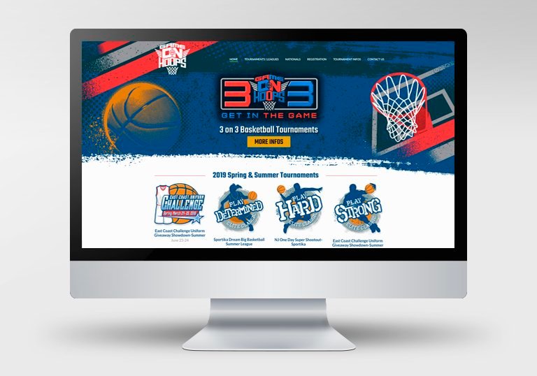 JL Design Group Game On Hoops Website design