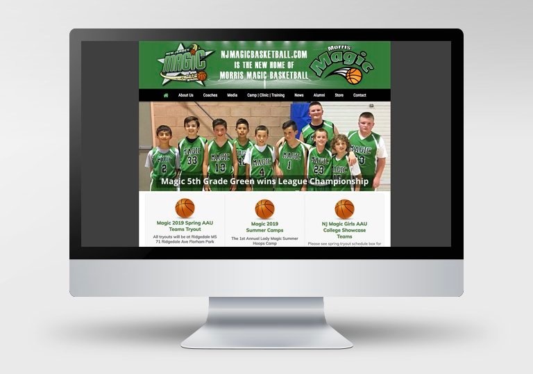 JL Design Group NJ Magic Basketball Website design